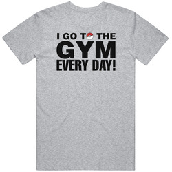 I Go To The Gym Every Day Pokemon Funny Mens Soft Cotton Tee T Shirt