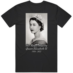 Her Royal Majesty Queen Elizabeth Ii 1926 - 2022 Mens Soft Cotton Tee T Shirt