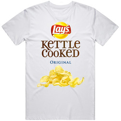Lay's Kettle Cooked Original Potato Chips Bag Costume Mens Soft Cotton Tee T Shirt
