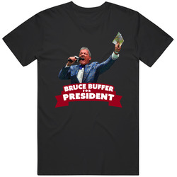 Bruce Buffer Fight Announcer For President Mens Soft Cotton Tee T Shirt
