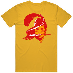 Tom Brady Pirate Hat Tampa Bay Football Player Trade Fan Mens Soft Cotton Tee T Shirt