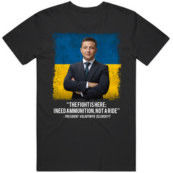 President Zelenskyy The Fight Is Here Ukraine Support Mens Soft Cotton Tee T Shirt