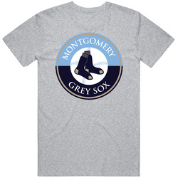 Montgomery Grey Sox Negro Baseball Team Retro Mens Soft Cotton Tee T Shirt