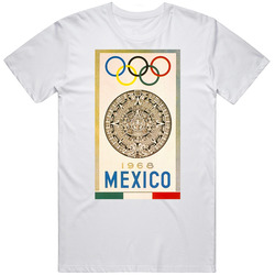 Mexico Olympics 1968 Mens Soft Cotton Tee T Shirt