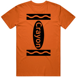 Orange Crayon Funny Halloween Costume Mens Soft Cotton Tee T Shirt