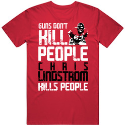 Chris Lindstrom Guns Dont Kill Atlanta Football Fan Mens Soft Cotton Tee T Shirt