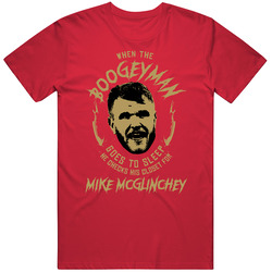 Boogeyman Checks For Mike Mcglinchey San Francisco Football Mens Soft Cotton Tee T Shirt