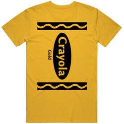 Crayola Gold Color Crayon Funny Halloween Group Costume Mens Soft Cotton Tee T Shirt