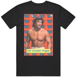 Ricky The Dragon Steamboat Wwf 1987 Topps Wrestling Card Mens Soft Cotton Tee T Shirt