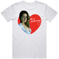 Anne Hathaway 90s Movie Tv Stars Heartthrob Fan Mens Soft Cotton Tee T Shirt