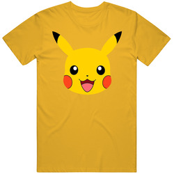 Pokemon Pikachu Big Head Video Game Mens Soft Cotton Tee T Shirt