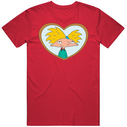 Hey Arnold Heart Locket Mens Soft Cotton Tee T Shirt