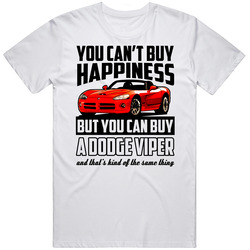 You Cant Buy Happiness But You Can Buy A Dodge Viper Funny Car Mens Soft Cotton Tee T Shirt