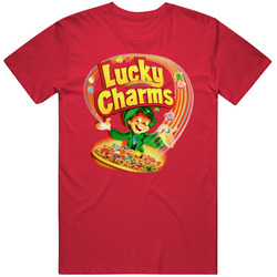 Lucky Charms Cereal Morning Breakfast Marshmallow Mens Soft Cotton Tee T Shirt