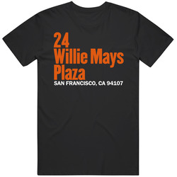 Oracle Park 24 Willie Mays Plaza San Francisco California Baseball Fan Mens Soft Cotton Tee T Shirt