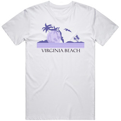 Virginia Beach Purple Sunset As Worn By Kim K Fan Mens Soft Cotton Tee T Shirt
