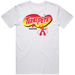 Texas Pete Hot Sauce Logo Label Mens Soft Cotton Tee T Shirt