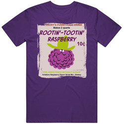 Pillbury's Funny Face Rootin Tootin Raspberry Drink Mix Retro Food Wrapper Worn Look Mens Soft Cotton Tee T Shirt