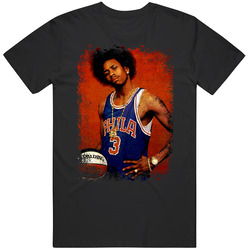 Allen Iverson Retro Basketball Fan Mens Soft Cotton Tee T Shirt
