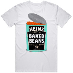 Heinz Baked Beans Crochet Open Can Food Foodie Fan Mens Soft Cotton Tee T Shirt