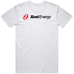 Xcel Energy Inc Nasdaq Company Logo Employee Fan Mens Soft Cotton Tee T Shirt