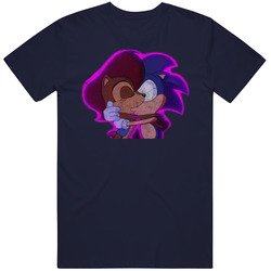 Adventures Of Sonic The Hedgehog Tv Kiss Mens Soft Cotton Tee T Shirt