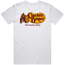 Cracker Barrel Old Country Store Nasdaq Company Logo Employee Fan Mens Soft Cotton Tee T Shirt