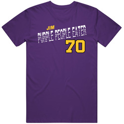 Jim Marshall 70 Purple People Eater Favorite Player Football Fan Mens Soft Cotton Tee T Shirt