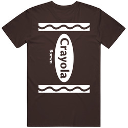 Crayola Brown Color Crayon Funny Halloween Group Costume Mens Soft Cotton Tee T Shirt