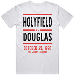 Holyfield Vs Douglas October 25 1990 The Mirage Las Vegas Boxing Mens Soft Cotton Tee T Shirt