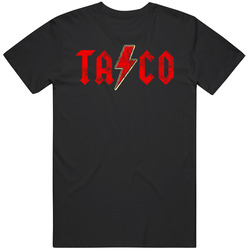 Taco Rock Band Logo Parody Food Fan Mens Soft Cotton Tee T Shirt