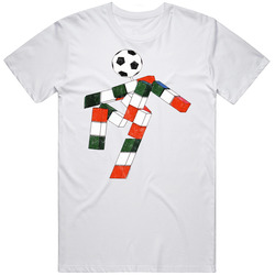Italy 1990 Fifa World Cup Soccer Football Mascot Fan Worn Look Mens Soft Cotton Tee T Shirt