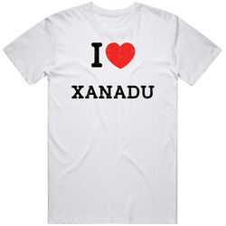 I Love Heart Xanadu First Name Worn Look Mens Soft Cotton Tee T Shirt