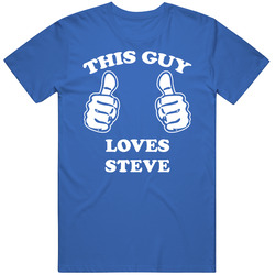 This Guy Loves Steve Name Mens Soft Cotton Tee T Shirt