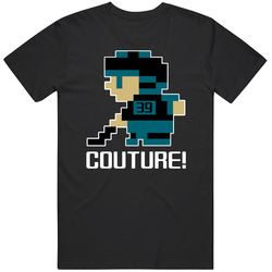 Logan Couture # 39 Tecmo San Jose Hockey Athlete Fan Mens Soft Cotton Tee T Shirt