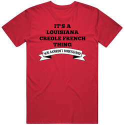 It's A Louisiana Creole French  Cool Language Mens Soft Cotton Tee T Shirt
