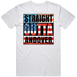Straight Outta Andover New Jersey Usa American City Patriotic Flag Mens Soft Cotton Tee T Shirt