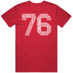 Cincinnati Baseball 1976 World Series Champions Retro Roster Sports Fan Mens Soft Cotton Tee T Shirt
