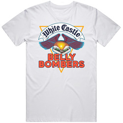 White Castle Belly Bombers Retro 1989 Ad Retro Vintage Classic Food Mens Soft Cotton Tee T Shirt