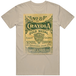 First Box Of Crayola Crayons Mens Soft Cotton Tee T Shirt