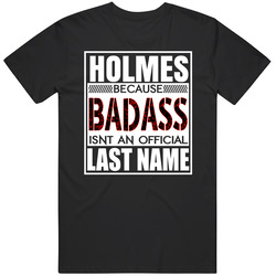 Because Badass Official Last Name Funny Mens Soft Cotton Tee T Shirt
