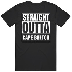 Straight Outta Cape Breton Canada Compton Parody Grunge City Mens Soft Cotton Tee T Shirt