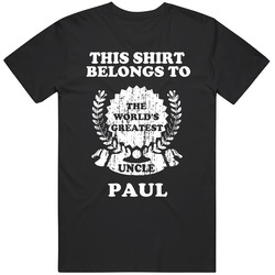 The Worlds Greatest Uncle Paul Mens Soft Cotton Tee T Shirt