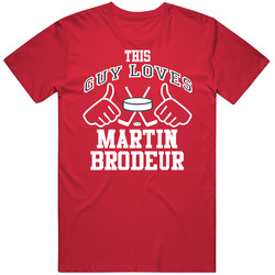 This Guy Loves Martin Brodeur New Jersey Hockey Fan Sports T Shirts Mens Soft Cotton Tee T Shirt