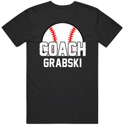 Coach Grabski Baseball Name Mens Soft Cotton Tee T Shirt