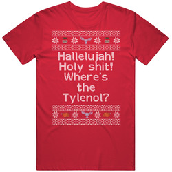 Where's The Tylenol National Lampoons Christmas Vacation Quote Food Knit Mens Soft Cotton Tee T Shirt