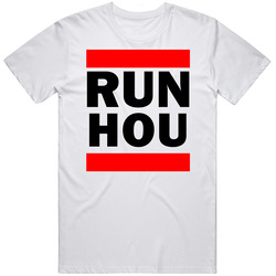 Run Hou Tx Usa Houston Hobby   Funny Graphic Patriotic Parody Mens Soft Cotton Tee T Shirt