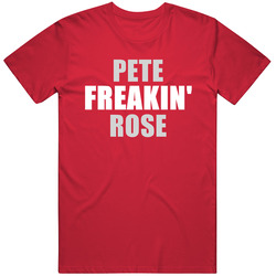 Pete Rose Cincinnati Baseball Sports Freakin Mens Soft Cotton Tee T Shirt