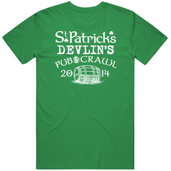 Devlin Pub Crawl Clover Drinking Team  Irish St Patricks Day Mens Soft Cotton Tee T Shirt