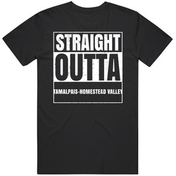 Straight Outta Tamalpais-homestead Valley California City Compton Parody Grunge Mens Soft Cotton Tee T Shirt